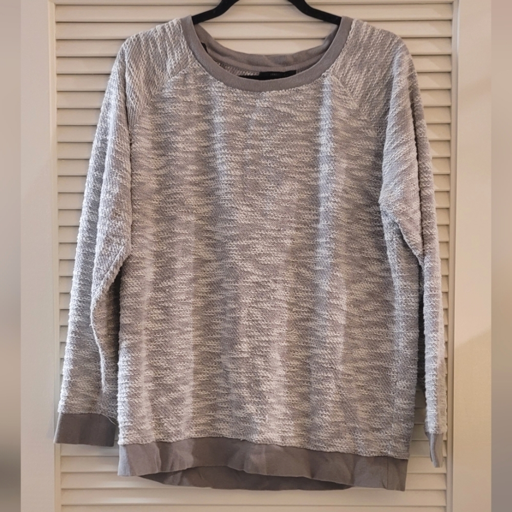 Forever21- Light & Dark Grey Long-Sleeve Top